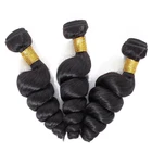 Wholesale ocean wave virgin hair for wig making,natural black color big curl hair weave hairstyles