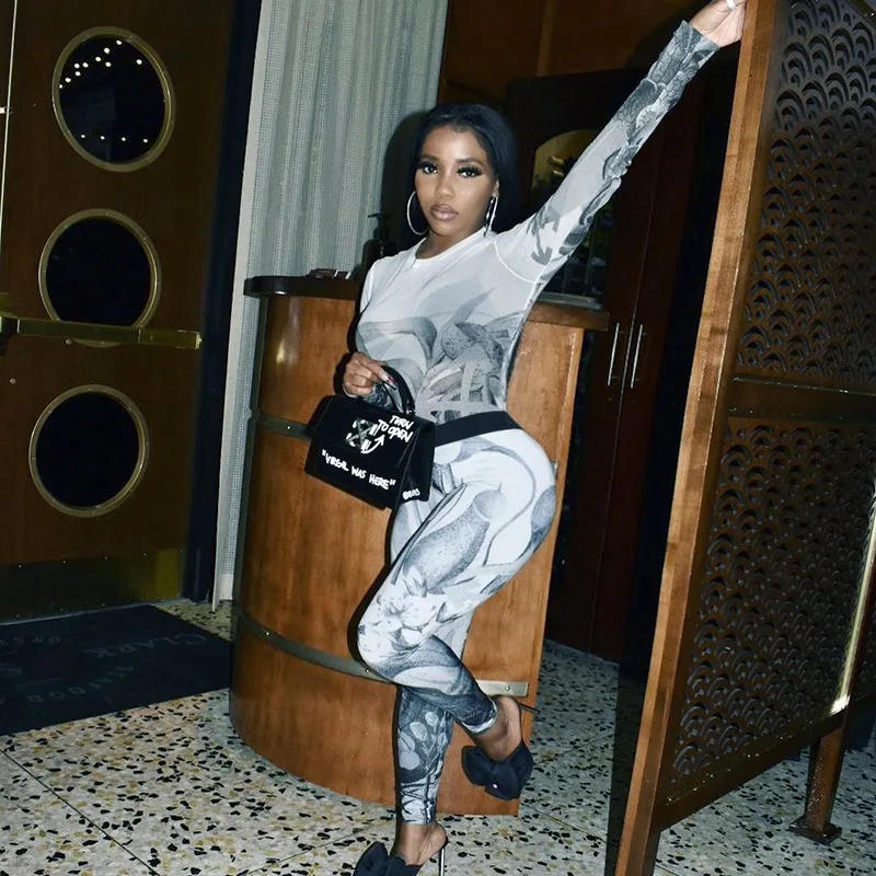 New Arrivals 2022 Ladies Clothes Sexy Trending Sexy 2 Piece Set Women Fashion Translucence Printed Two Piece Pants Set Club, Picture color
New Arrivals 2022 Ladies Clothes Sexy Trending Sexy 2 Piece Set Women Fashion Translucence Printed Two Piece Pants Set Club, Picture color