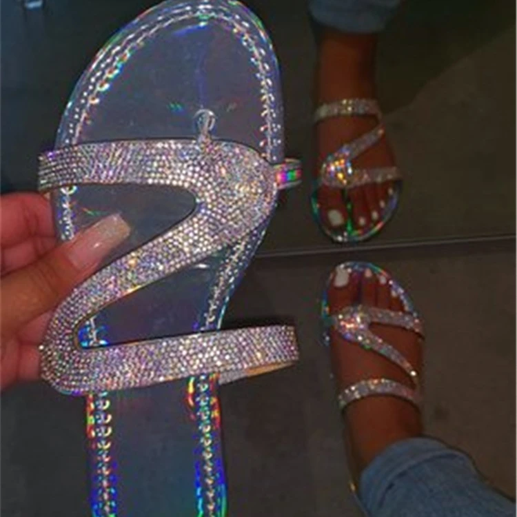 Summer Women Sandals Silver Crystal Shiny Slip-On Cut Out Ladies Flat Sandals Outdoor Holiday Slides slippers shoes, 5 colors
Summer Women Sandals Silver Crystal Shiny Slip-On Cut Out Ladies Flat Sandals Outdoor Holiday Slides slippers shoes, 5 colors