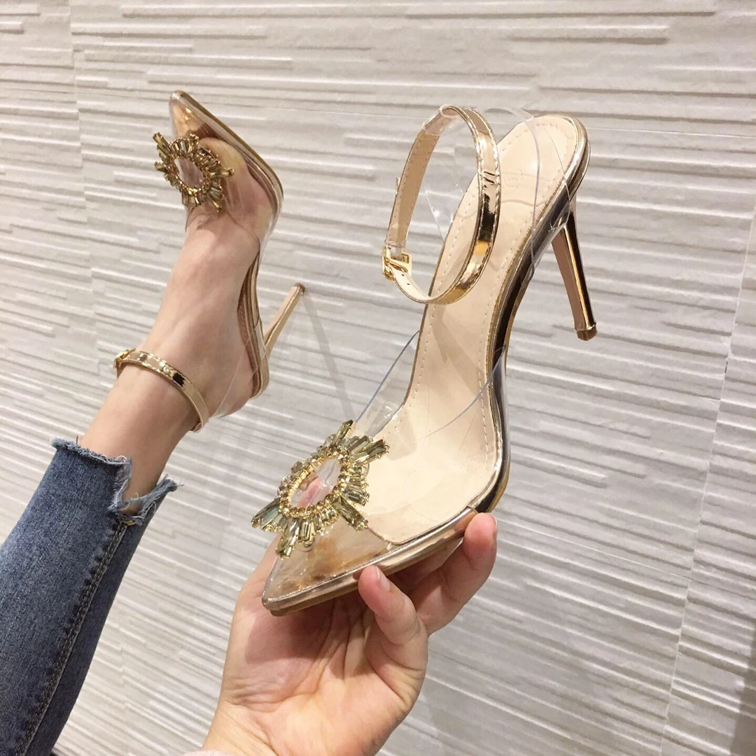 DEleventh Shoes Woman In Stock Sexy Ladies PVC Clear Trendy Sun Flower Metal Heels Sandals Pointy Toe Stiletto Heels Party Shoes
DEleventh Shoes Woman In Stock Sexy Ladies PVC Clear Trendy Sun Flower Metal Heels Sandals Pointy Toe Stiletto Heels Party Shoes