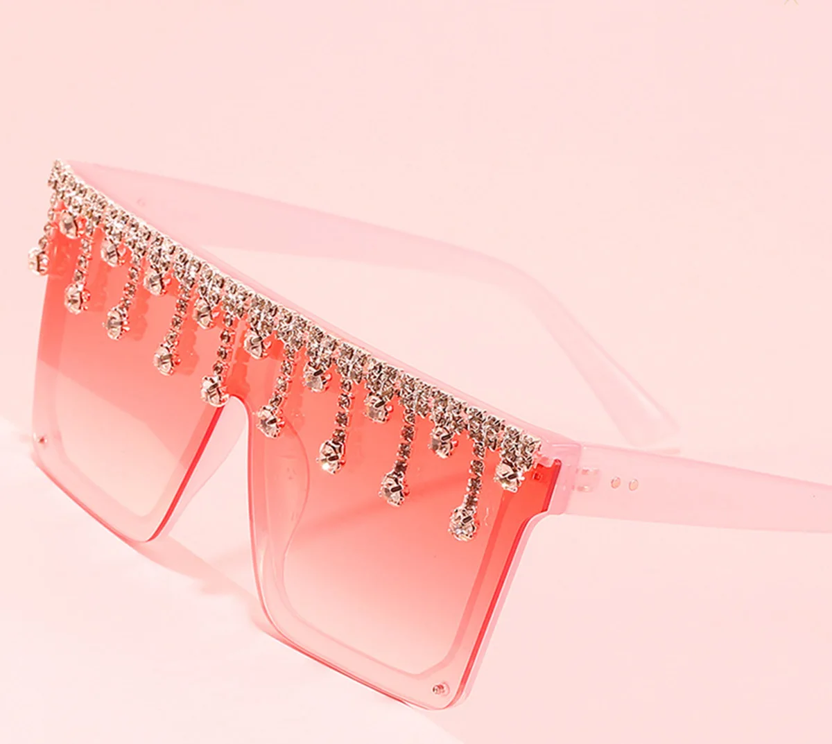 Tingtree Pink fashion handmade Crystal oversized one piece lens sunglasses square Diamond Sunglasses 2021, Custom colors
Tingtree Pink fashion handmade Crystal oversized one piece lens sunglasses square Diamond Sunglasses 2021, Custom colors