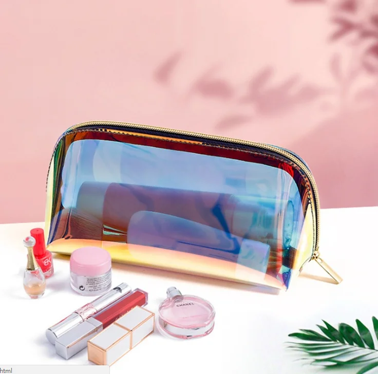 Wholesale PVC holographic makeup bag custom transparent laser cosmetic makeup pouch cosmetic bag, Customized
Wholesale PVC holographic makeup bag custom transparent laser cosmetic makeup pouch cosmetic bag, Customized