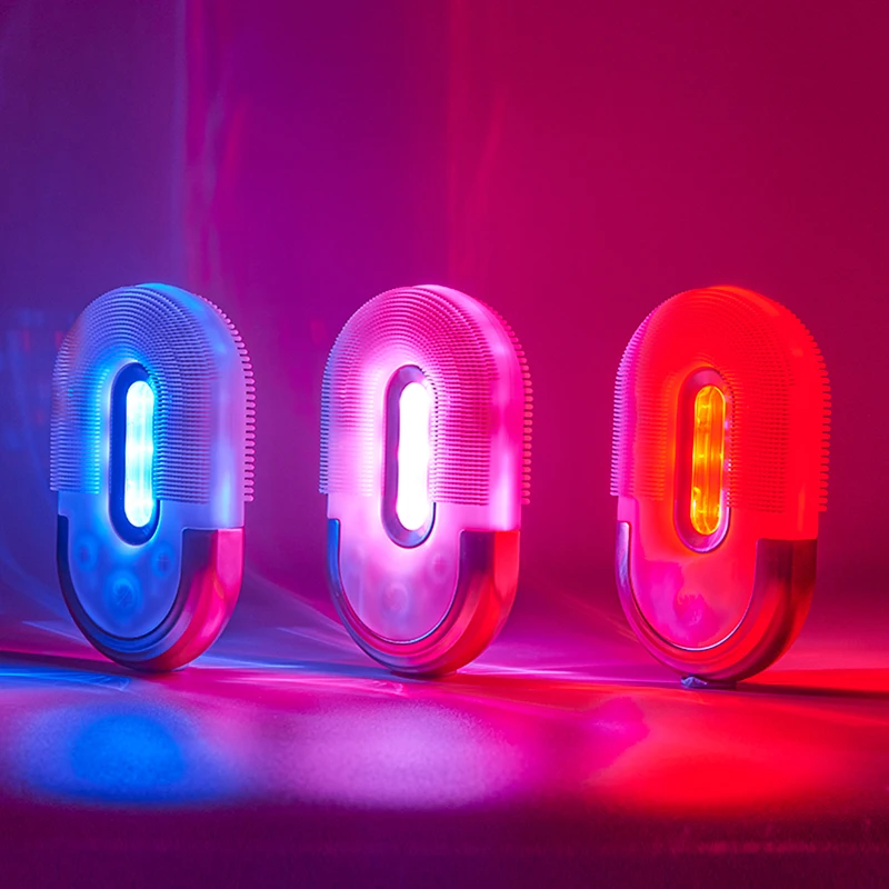 Multifunction Wireless Rechargeable LED Facial Cleansing Brush Face Brush Deep Cleansing Silicone Electric LED Light
Multifunction Wireless Rechargeable LED Facial Cleansing Brush Face Brush Deep Cleansing Silicone Electric LED Light