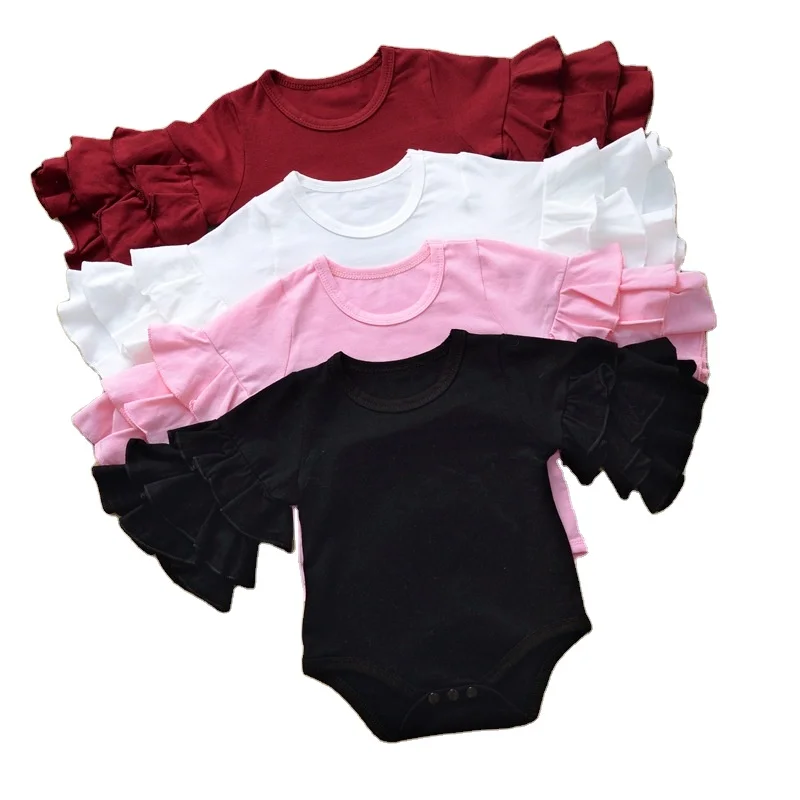 Newborn Baby Girls Rompers Solid Cotton Infant Jumpsuits Layers Ruffle Long Flared Sleeve Romper Onesie Outfits Clothes 0-24M, Black, white, pink, burgundy
Newborn Baby Girls Rompers Solid Cotton Infant Jumpsuits Layers Ruffle Long Flared Sleeve Romper Onesie Outfits Clothes 0-24M, Black, white, pink, burgundy