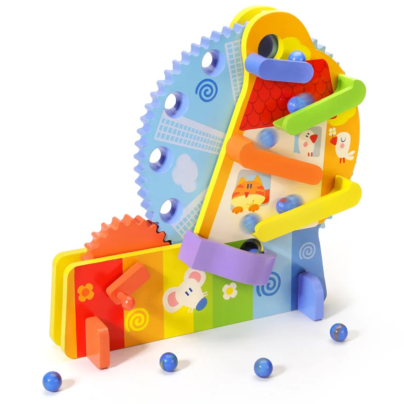 Baby Montessori Wooden Toys Cartoon Ferris Wheel Gear Rotating Small Round Balls Blocks Beads Game Educational Toys for Child
Baby Montessori Wooden Toys Cartoon Ferris Wheel Gear Rotating Small Round Balls Blocks Beads Game Educational Toys for Child
