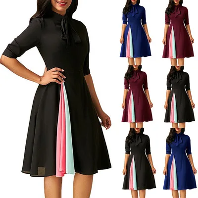 Womens fall clothing 2021 custom logo fashion Women Vintage Style Evening Party Business Rockabilly Bowknot Casual Dress, Picture
Womens fall clothing 2021 custom logo fashion Women Vintage Style Evening Party Business Rockabilly Bowknot Casual Dress, Picture