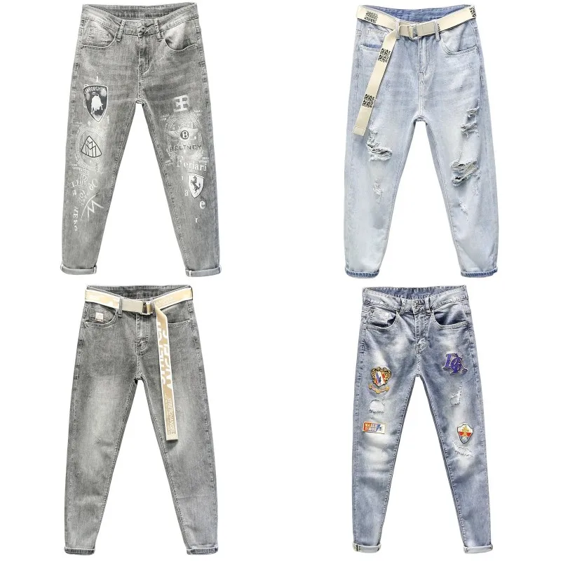 China Factory Made Men's Casual Jeans Fashion Super Tight Men's Trousers Hollow Out Slim Fit Men Motorcycle Rider Denim Trousers
China Factory Made Men's Casual Jeans Fashion Super Tight Men's Trousers Hollow Out Slim Fit Men Motorcycle Rider Denim Trousers