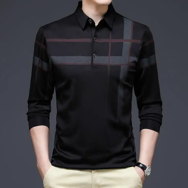 Autumn and winter new long sleeve t-shirt men's Lapel elastic slim polo shirt fashion men's bottomed shirt men's short sleeve
Autumn and winter new long sleeve t-shirt men's Lapel elastic slim polo shirt fashion men's bottomed shirt men's short sleeve
