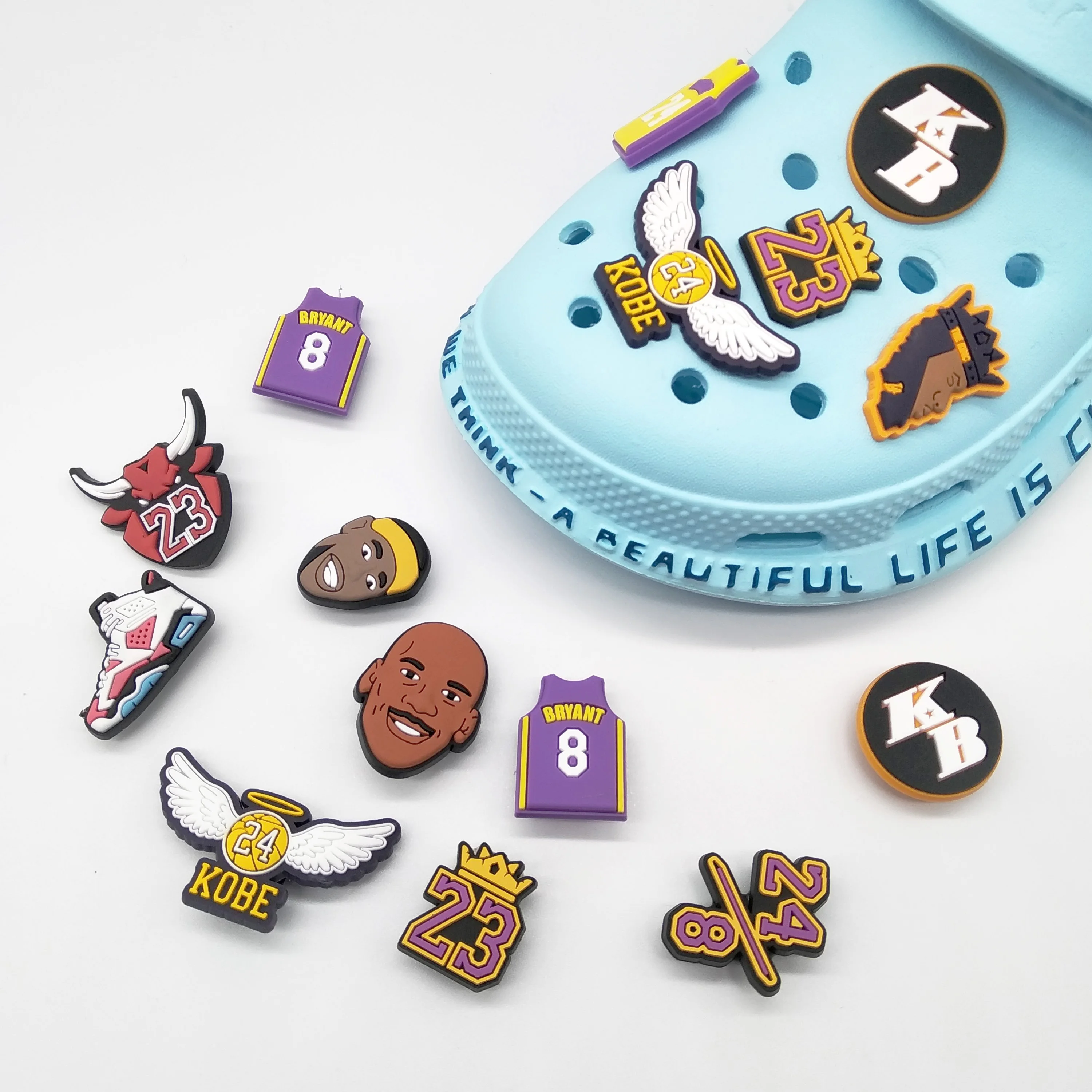 Custom logo wholesale cartoon PVC Factory direct sales croc charms new decor Basketball team shoes buckle croc shoe charms
Custom logo wholesale cartoon PVC Factory direct sales croc charms new decor Basketball team shoes buckle croc shoe charms
