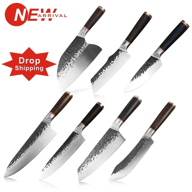 7 Pcs new arrival style handmade High Carbon Steel ebony wood handle Kitchen chef santoku cleaver butcher utility knife set, Silver
7 Pcs new arrival style handmade High Carbon Steel ebony wood handle Kitchen chef santoku cleaver butcher utility knife set, Silver