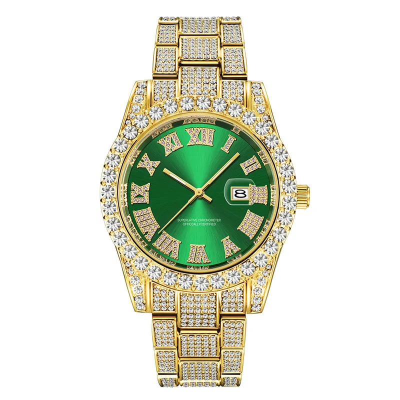 Hip Hop High Quality Fashion Colorful Gold Plated Diamond Quartz Watches Men Wrist Luxury
Hip Hop High Quality Fashion Colorful Gold Plated Diamond Quartz Watches Men Wrist Luxury