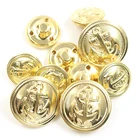 Factory Direct Gold Silver Brass Metal Engraved Army Military Police Band Uniform Buttons