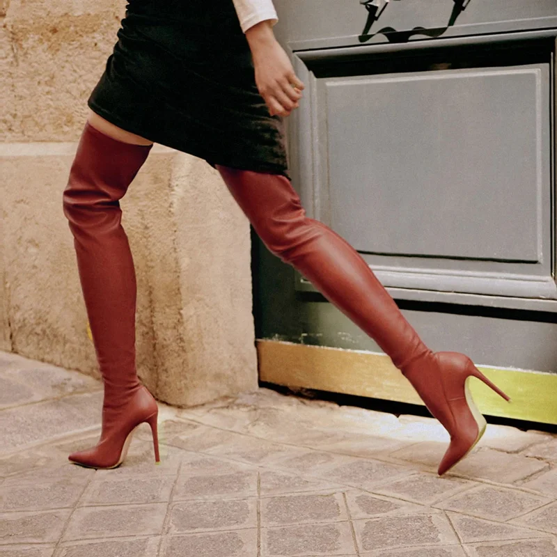 Western Wholesale Sexy Good Quality Women Winter Over Knee High Boots Pointed Toe High Heels Beauty Fashion Anti-Slippery Shoes, Black wine red brown
Western Wholesale Sexy Good Quality Women Winter Over Knee High Boots Pointed Toe High Heels Beauty Fashion Anti-Slippery Shoes, Black wine red brown
