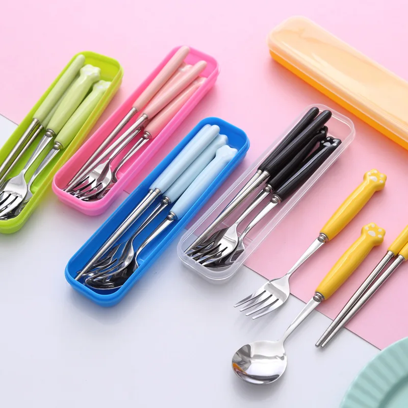 Cutlery Set Ceramic Stainless Steel Cutlery Chopsticks Spoon Fork Portable Cutlery Set for Outdoor Activities Camping Prepare
Cutlery Set Ceramic Stainless Steel Cutlery Chopsticks Spoon Fork Portable Cutlery Set for Outdoor Activities Camping Prepare