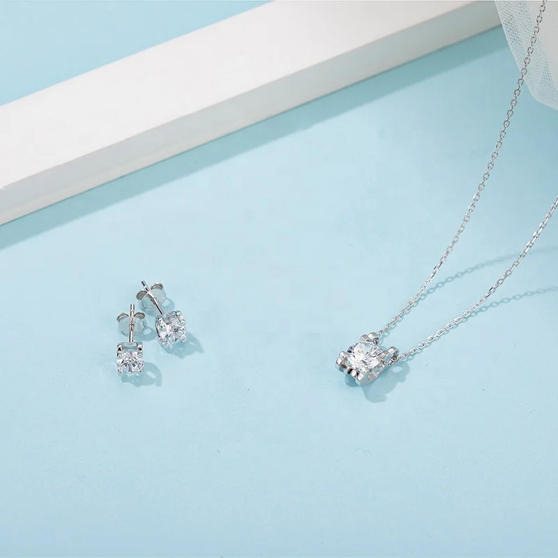 Abiding Moissanite Jewellery Set 925 Sterling Silver Women Fashion Earring Necklace Jewelry Wholesale Mosanite Set
Abiding Moissanite Jewellery Set 925 Sterling Silver Women Fashion Earring Necklace Jewelry Wholesale Mosanite Set