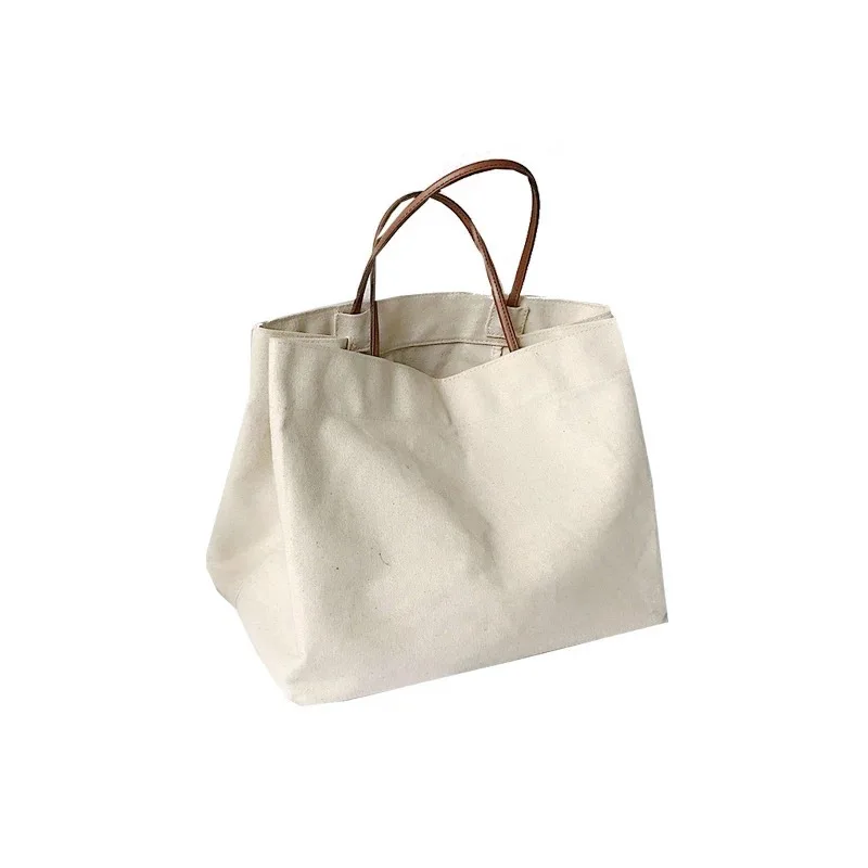 Eco Fashion Large Capacity Reusable Tote Casual Folding Girls Canvas Shopping Bag With Pu Leather Handle, 2 colors
Eco Fashion Large Capacity Reusable Tote Casual Folding Girls Canvas Shopping Bag With Pu Leather Handle, 2 colors