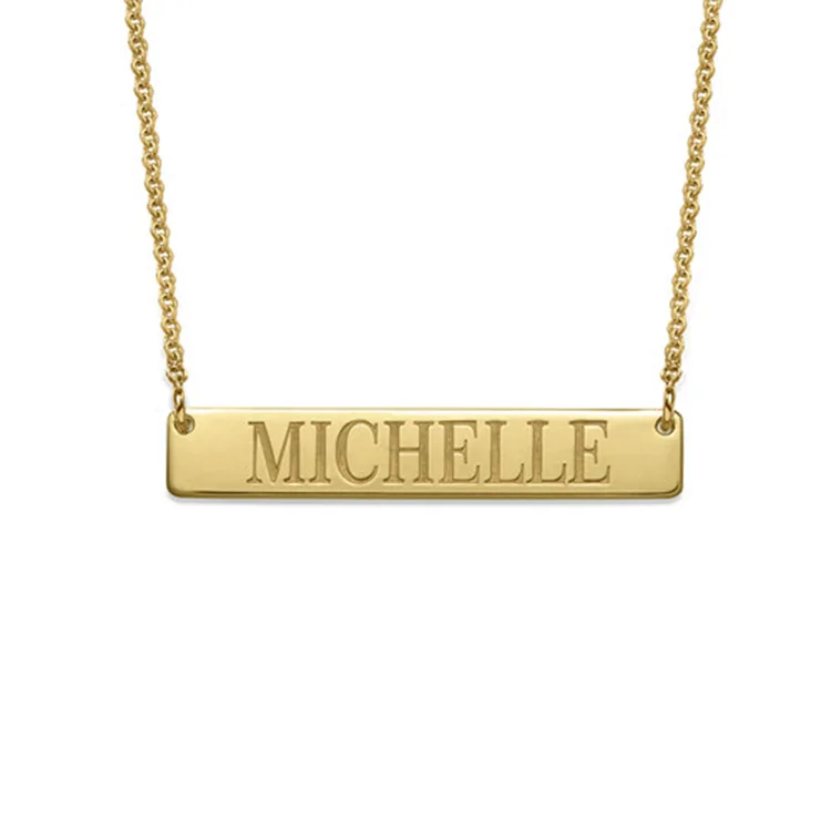 Dropshipping Fashion Personalized Engraved Name Sterling Silver 925 Custom Bar Necklace for Birthday Gift, 3 options
Dropshipping Fashion Personalized Engraved Name Sterling Silver 925 Custom Bar Necklace for Birthday Gift, 3 options