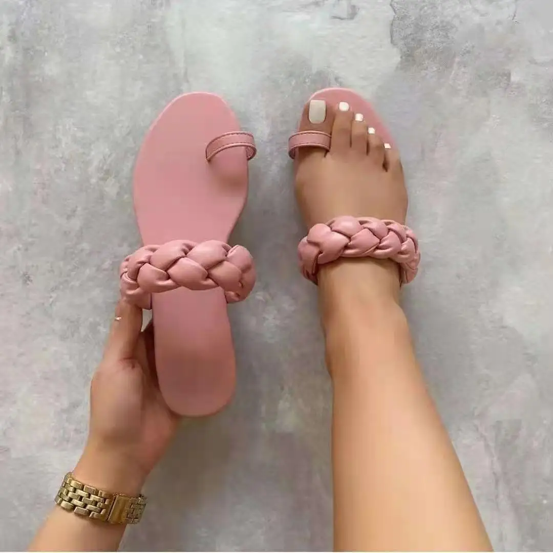 2021 summer crochet flip flops women chic leather slippers trendy beach flat shoes, 4color as picture
2021 summer crochet flip flops women chic leather slippers trendy beach flat shoes, 4color as picture
