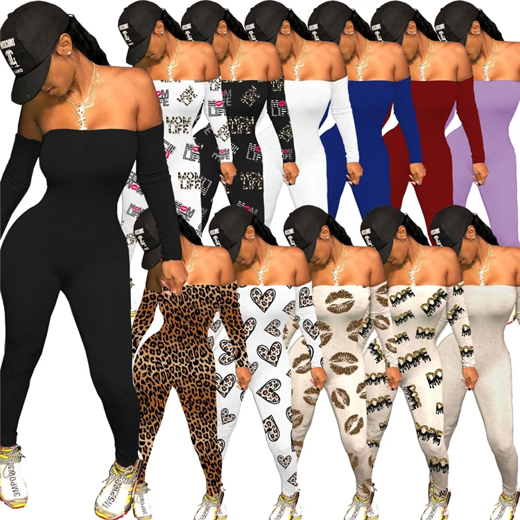 New Sexy Ladies Off Shoulder Rompers Long Sleeve Printed Spring Women One Piece Bodycon Jumpsuits
New Sexy Ladies Off Shoulder Rompers Long Sleeve Printed Spring Women One Piece Bodycon Jumpsuits