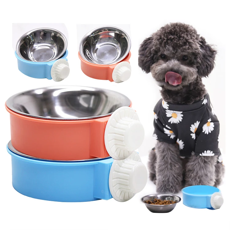 Stainless double dog food and water hanging bowlWater Bowl Removable Hanging Cage Bowl For Pet Dog Crate Food Bowl, 2 colors
Stainless double dog food and water hanging bowlWater Bowl Removable Hanging Cage Bowl For Pet Dog Crate Food Bowl, 2 colors