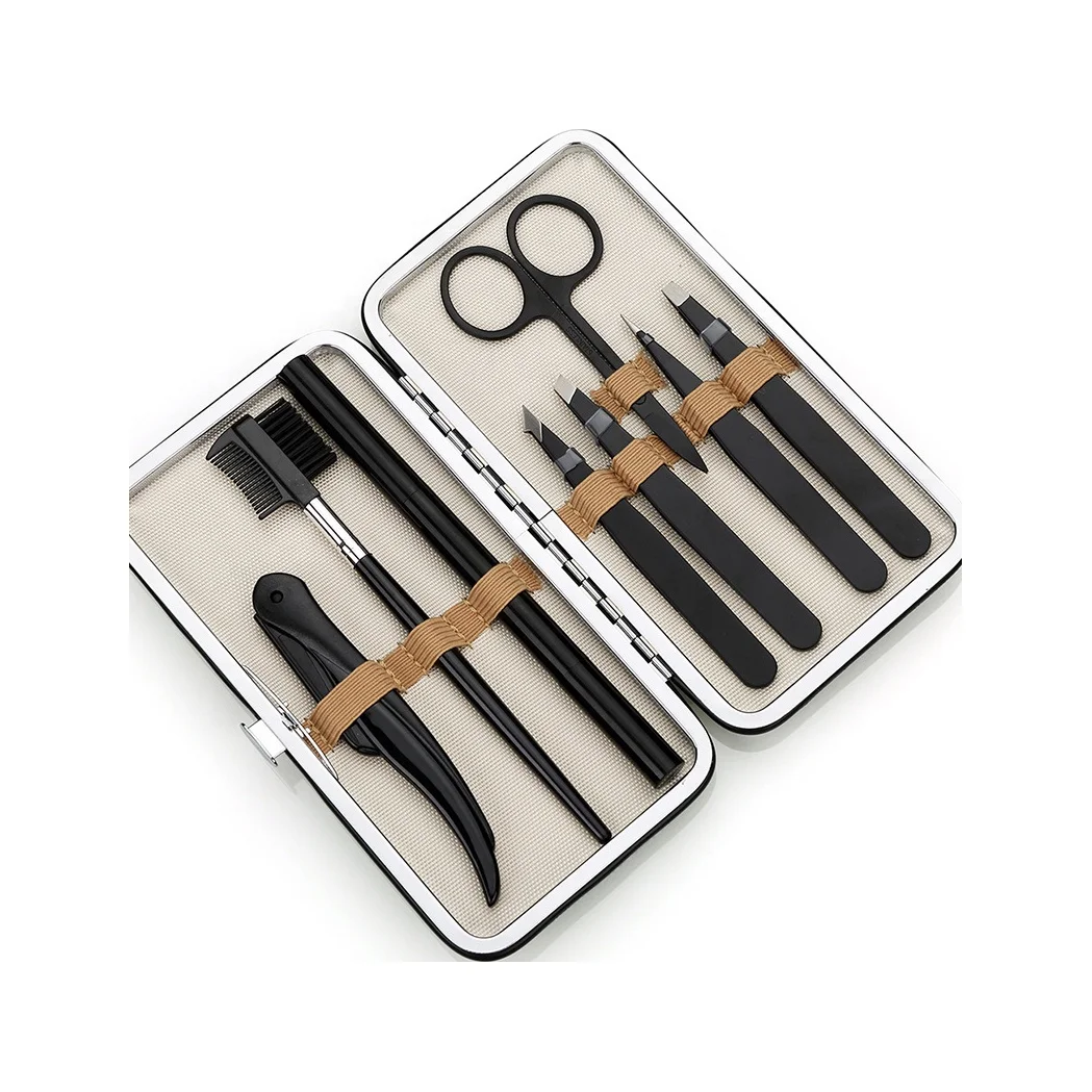 Custom Logo Multi-Functional 8 pcs Eyebrow Eyelash Extension Set eyebrow professional eyebrow tweezer tweezer set, Black
Custom Logo Multi-Functional 8 pcs Eyebrow Eyelash Extension Set eyebrow professional eyebrow tweezer tweezer set, Black
