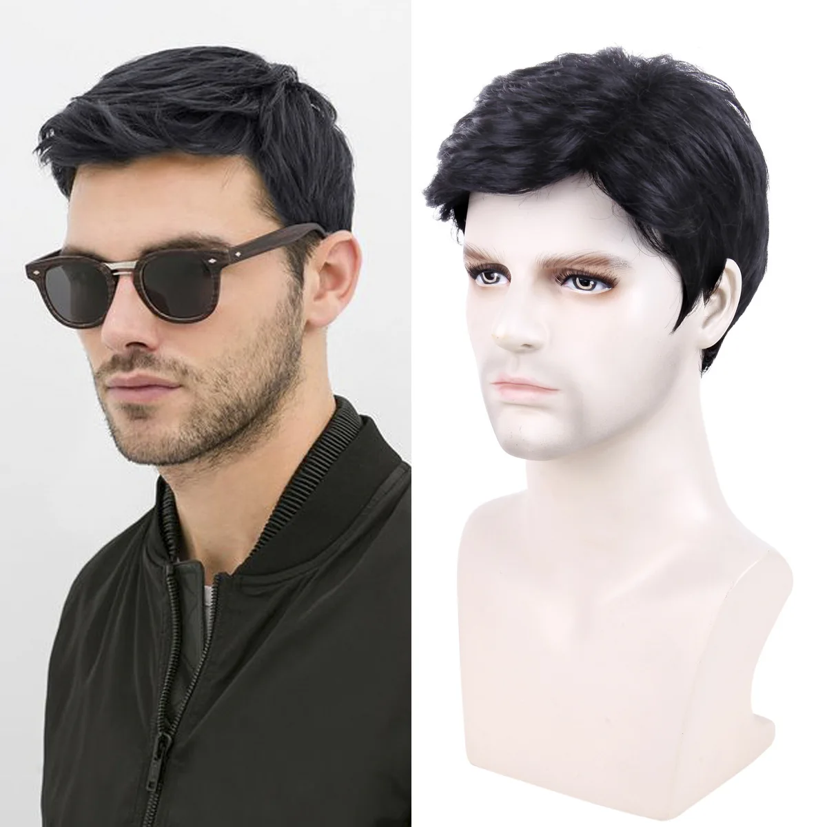 Artificial Wigs Hot Sold Black Synthetic Wigs For Men Can Be Permed And Dyed Wigs
Artificial Wigs Hot Sold Black Synthetic Wigs For Men Can Be Permed And Dyed Wigs