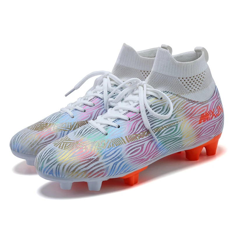 Rainbow soccer shoes star impact boots two-tone sport shoes men's football wear clothing
Rainbow soccer shoes star impact boots two-tone sport shoes men's football wear clothing