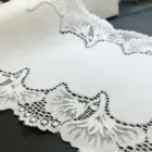 Factory wholesale warp knitting sewing elastic white flower lace for decorative clothes