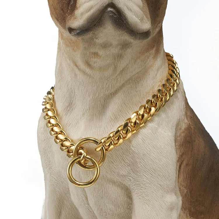 Small and Medium Pet Dog Chain Stainless Steel Titanium Steel Gold Cuban Chain Dog Collar Necklace Cat Chain, Customized color
Small and Medium Pet Dog Chain Stainless Steel Titanium Steel Gold Cuban Chain Dog Collar Necklace Cat Chain, Customized color