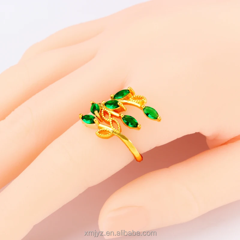 2021 Summer New Product Wholesale Brass Gold-Plated Ring Creative Fashion Branch Small Green Diamond Ladies Ring Ins
2021 Summer New Product Wholesale Brass Gold-Plated Ring Creative Fashion Branch Small Green Diamond Ladies Ring Ins
