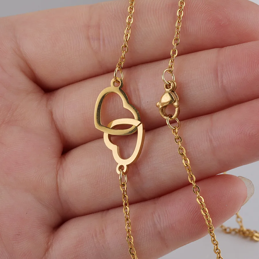 Valentine's Day Gifts Stainless steel Gold Plated Couple Double Heart Pendant Necklace Jewelry For Women, Gold, silver, rose gold
Valentine's Day Gifts Stainless steel Gold Plated Couple Double Heart Pendant Necklace Jewelry For Women, Gold, silver, rose gold