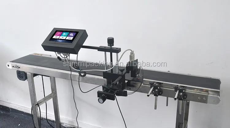 Newest updated Smart Inkjet Printer Intelligent Inkjet Marking Machine Automatic bottle date code Inkjet Printer with conveyor