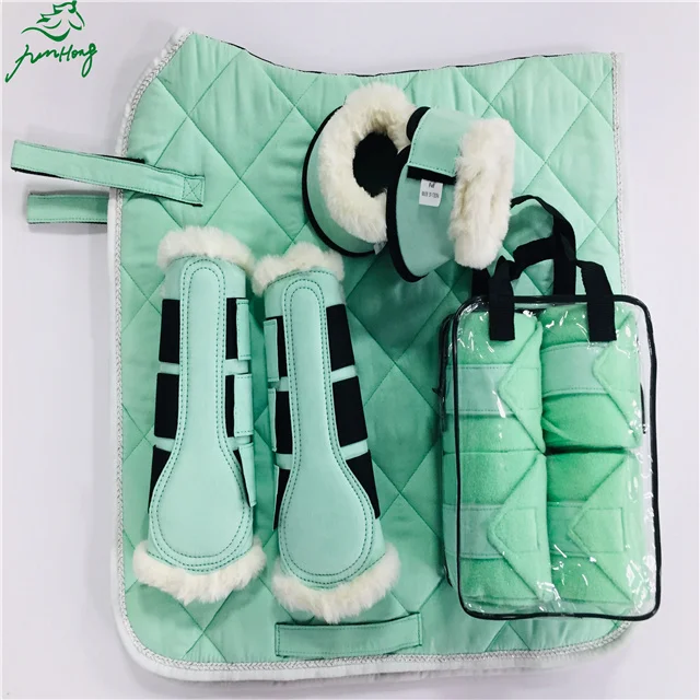 Factory Price Wholesale Customizable Saddle Pad Sets Horse Riding Saddle Pad Set Horse Protection JHHP-0147 Polyester, Green and customized
Factory Price Wholesale Customizable Saddle Pad Sets Horse Riding Saddle Pad Set Horse Protection JHHP-0147 Polyester, Green and customized