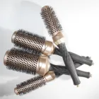 High quality plastic round hair brush nylon bristles salon hair brush