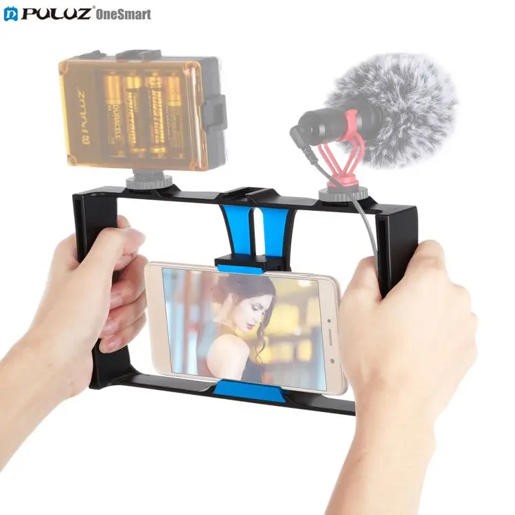 

Manufacture PULUZ Vlogging Live Broadcast Smartphone Video Rig Filmmaking Recording Handle Stabilizer Bracket Steadicam