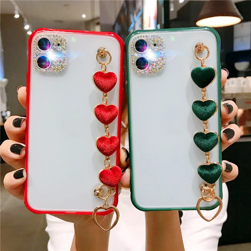Fashion Bling Diamond Lens Protector TPU Acrylic Back Phone Cases for iPhone 12 11 Pro Max Love Heart Bracelet Casings, 10 colors
Fashion Bling Diamond Lens Protector TPU Acrylic Back Phone Cases for iPhone 12 11 Pro Max Love Heart Bracelet Casings, 10 colors