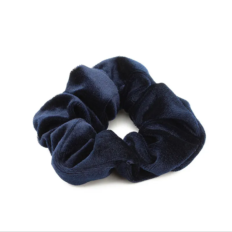 Women Elegant Velvet Solid Elastic Hair Bands Scrunchies Tie Hair Rubber Band Headband Lady Hair Accessories  N0001