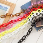 Single white color Acrylic chain bag strap bags acrylic handle purse handle circle