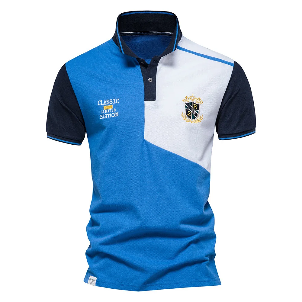 100Cotton Badge Embroidery Polo Shirt for Men Short-sleeved Patchwork Men's Polo T shirt Quality Summer Brand Men Clothing
100Cotton Badge Embroidery Polo Shirt for Men Short-sleeved Patchwork Men's Polo T shirt Quality Summer Brand Men Clothing