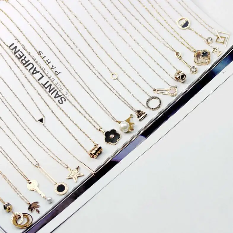 Korean version of simple titanium steel necklace clavicle chain fashion pendant necklace
Korean version of simple titanium steel necklace clavicle chain fashion pendant necklace