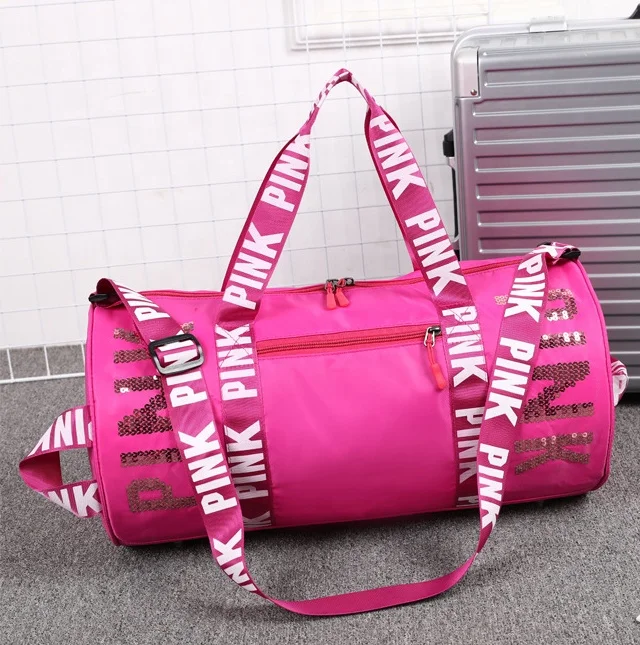 PINK Travel Sports Waterproof Fitness Bag Sequined Sports Handbag Shoulder Bag Custom Logo Duffel Bag, 14 color options
PINK Travel Sports Waterproof Fitness Bag Sequined Sports Handbag Shoulder Bag Custom Logo Duffel Bag, 14 color options