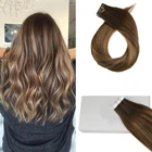 salon quality full cuticle human hair remy straight human hair 20 inch 100g/40 piece color tape in hair extensions