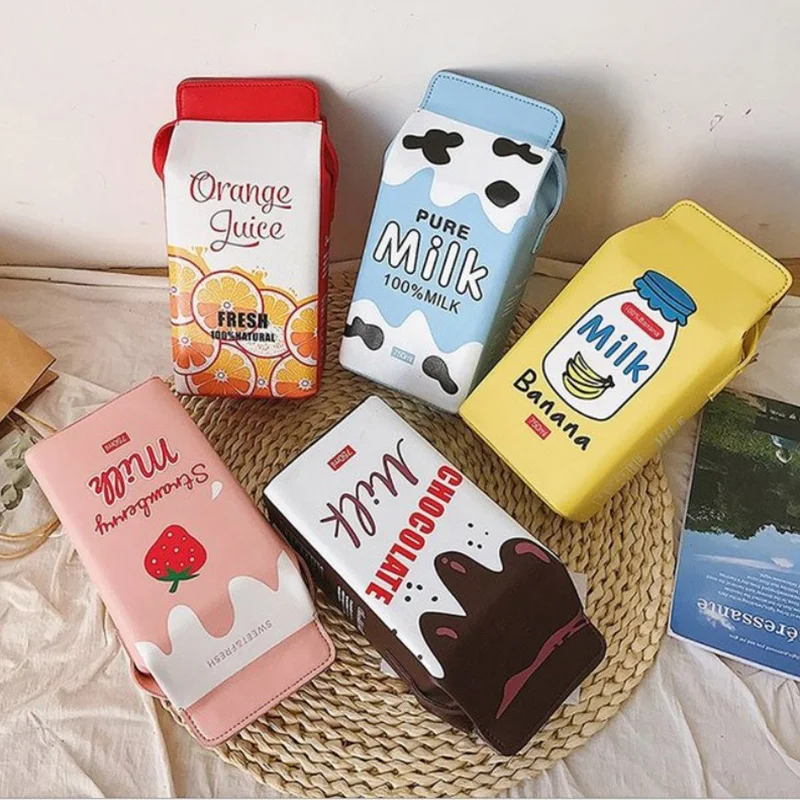Cute Drink Box Bag Women Shoulder Bags Lovely Milk Cartoon Printing Crossbody Bag Lady Designer Small Coin Phone Purses Female
Cute Drink Box Bag Women Shoulder Bags Lovely Milk Cartoon Printing Crossbody Bag Lady Designer Small Coin Phone Purses Female