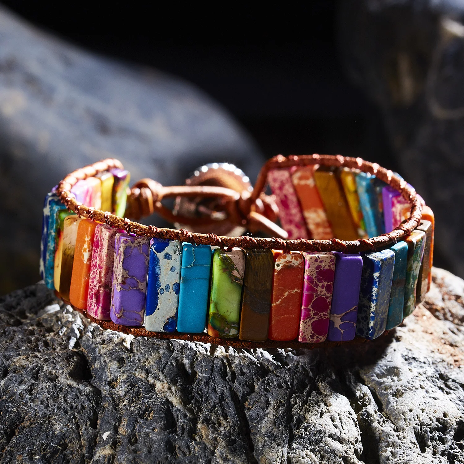 Fashion Natural Stone Bead Bracelet Lederarmband BOHO Adjustable Hand-woven Leather Bracelet
Fashion Natural Stone Bead Bracelet Lederarmband BOHO Adjustable Hand-woven Leather Bracelet