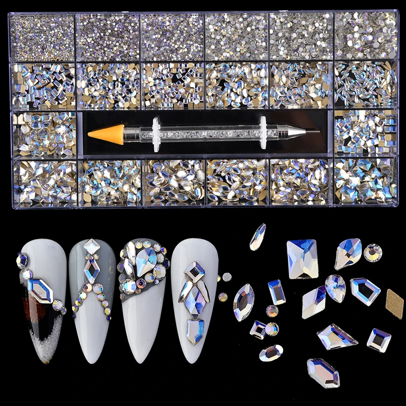 Multishape Color White Moonlight Nail Rhinestone Crystal Rhinestones Bulk Box, Colorful
Multishape Color White Moonlight Nail Rhinestone Crystal Rhinestones Bulk Box, Colorful