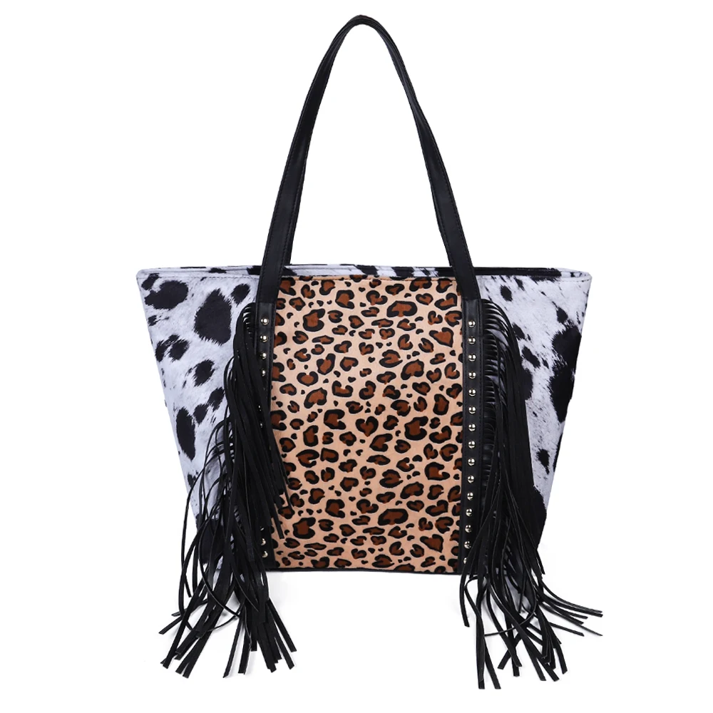 Personalized Women Tassel Printed Stripe Leopard Sunflower Splicing Bags Tassel Tote Handbag
Personalized Women Tassel Printed Stripe Leopard Sunflower Splicing Bags Tassel Tote Handbag