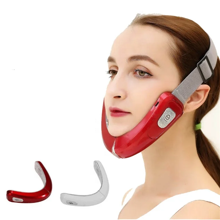 Home Use V Line Face facial lifting belt chin device red blue led photon chin v-line up vibration massager Instrument, White,red
Home Use V Line Face facial lifting belt chin device red blue led photon chin v-line up vibration massager Instrument, White,red