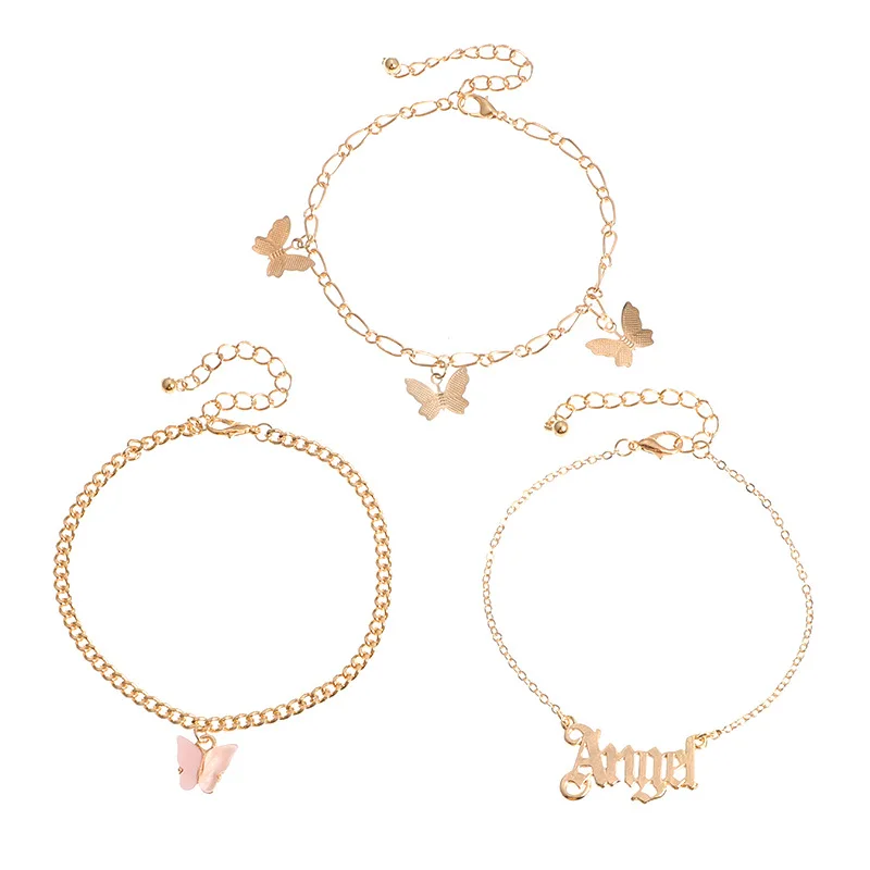 VRIUA Factory 2020 Multi-Layer Letter Angel Anklets Feet Elegant Elegant Animal Charm Gold Butterfly Anklets Foot Jewelry, Colorful
VRIUA Factory 2020 Multi-Layer Letter Angel Anklets Feet Elegant Elegant Animal Charm Gold Butterfly Anklets Foot Jewelry, Colorful