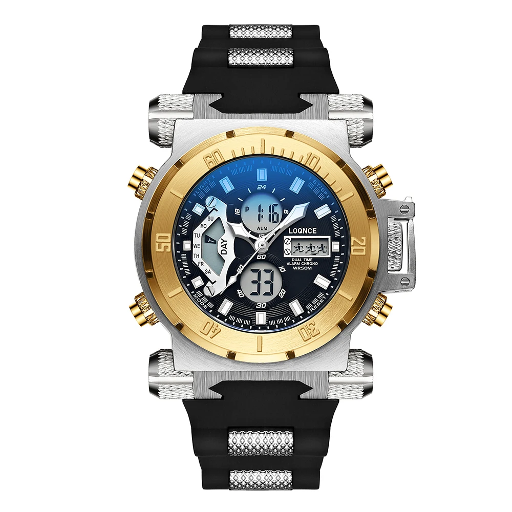 LOQNCE S8022 Brand Men's Watch Military Large Dial Dual Time Dual Movement Waterproof Quartz Digital Multifunction Men's Watches
LOQNCE S8022 Brand Men's Watch Military Large Dial Dual Time Dual Movement Waterproof Quartz Digital Multifunction Men's Watches