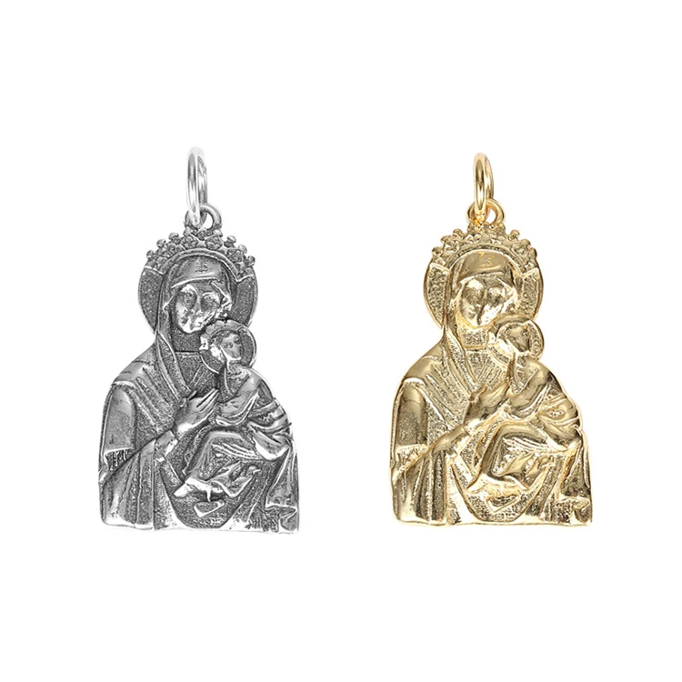 s925 sterling silver trendy brand necklace Madonna pendant gold men and women, Picture shows
s925 sterling silver trendy brand necklace Madonna pendant gold men and women, Picture shows
